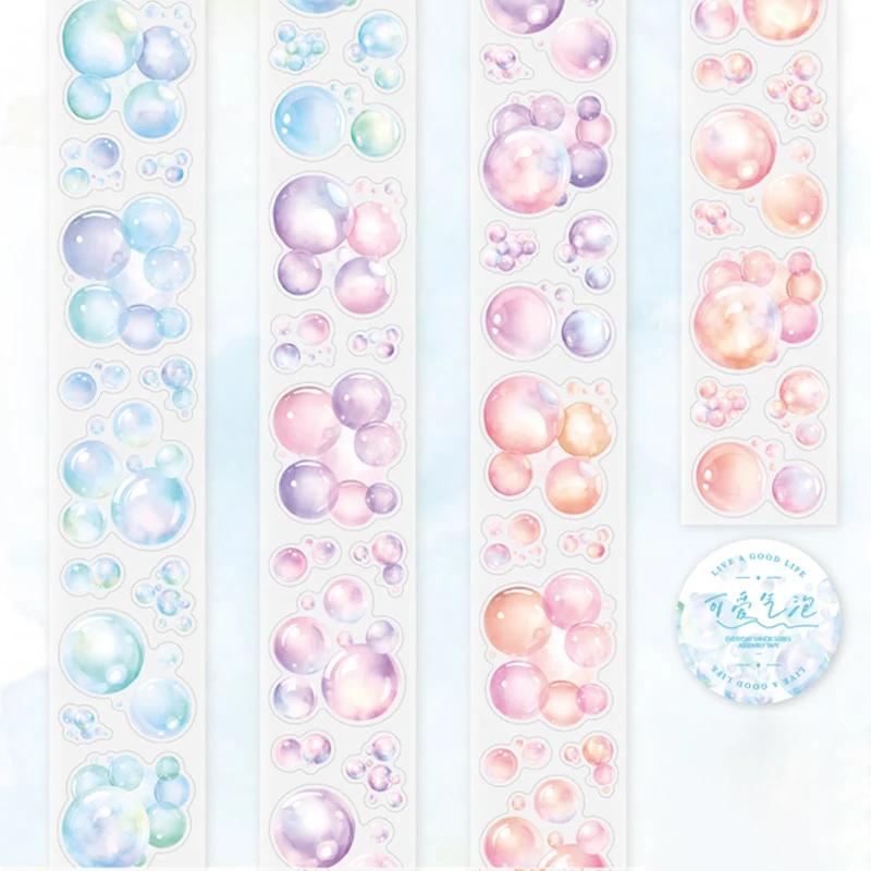 Мистер. Бумага 4Style 1 рулон/пакет Серия Illusion Bubble Длинная петля Высеченная ПЭТ-лента DIY Материал для украшения блокнота