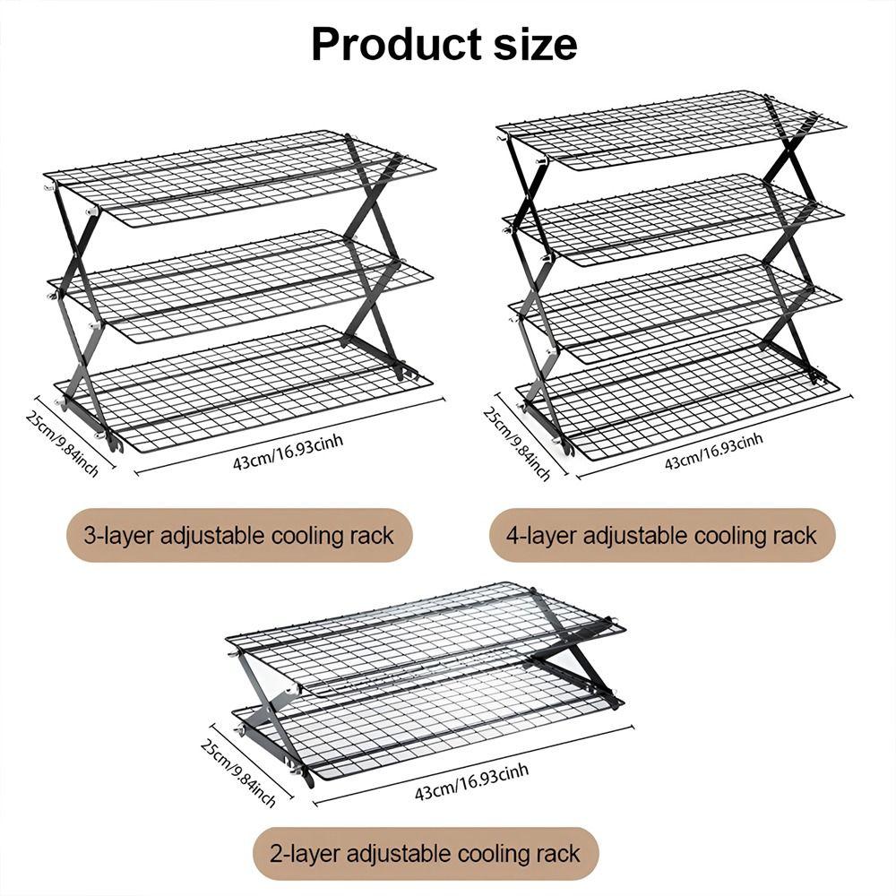 Black Silver Cooling Rack Wire Grid Grid Holder High Quality Baking Cooling Tray  Baking