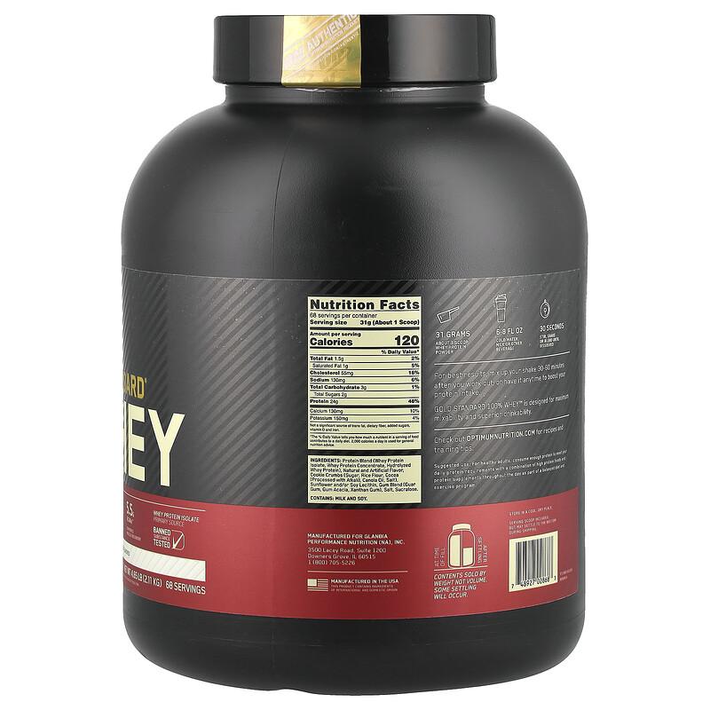 Gold Standard® 100% Whey, Cookies & Cream, 4.65 lb (2.11 kg)
