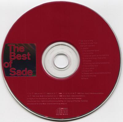 CD SADE - Best Of Sade ECP2802 Epic Europe Jazz Б/У