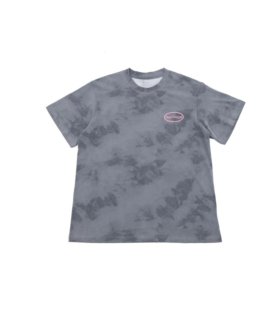 NOMINICAL Flowlight Tie-Dye Logo Print Short Sleeve T-Shirt (Green)