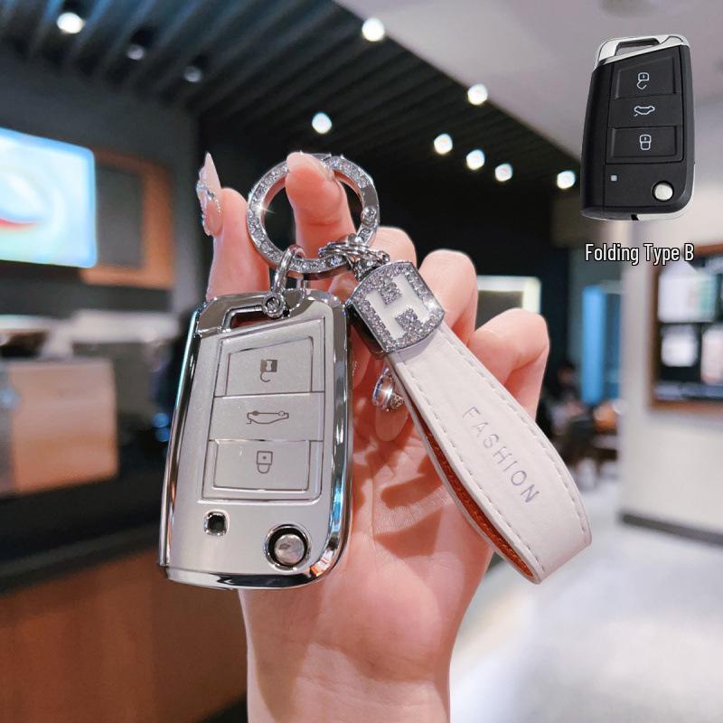 Чехол для ключа Skoda для Octavia, Kamiq, Superb, Karoq - Мультяшный стиль для мужчин и женщин