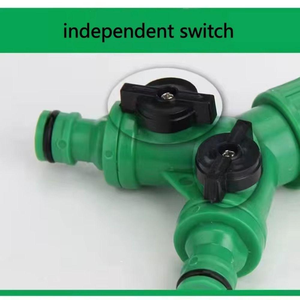 Valved Splitter Y-Type Hose Splitter Female Thread Water Hose Splitter Garden