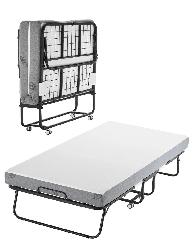 VEVOR Rollaway Bed, 38 in x 75 in Folding Bed with 5 in Mattress, Twin Size Foldable Bed with Sturdy Metal Frame & Memory Foam Mattress