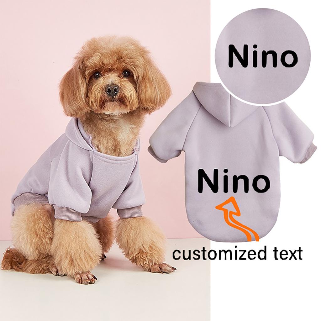 Custom Hoodie For Small Medium Pet, Personalized Photo/Text Pet Warm Pullover Pet Hoodie Custom Sweatshirt