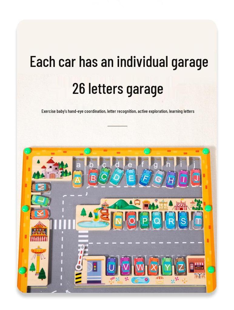 Магнитный лабиринт из букв: Подбор цветов и контроль ручки - головоломка для раннего развития