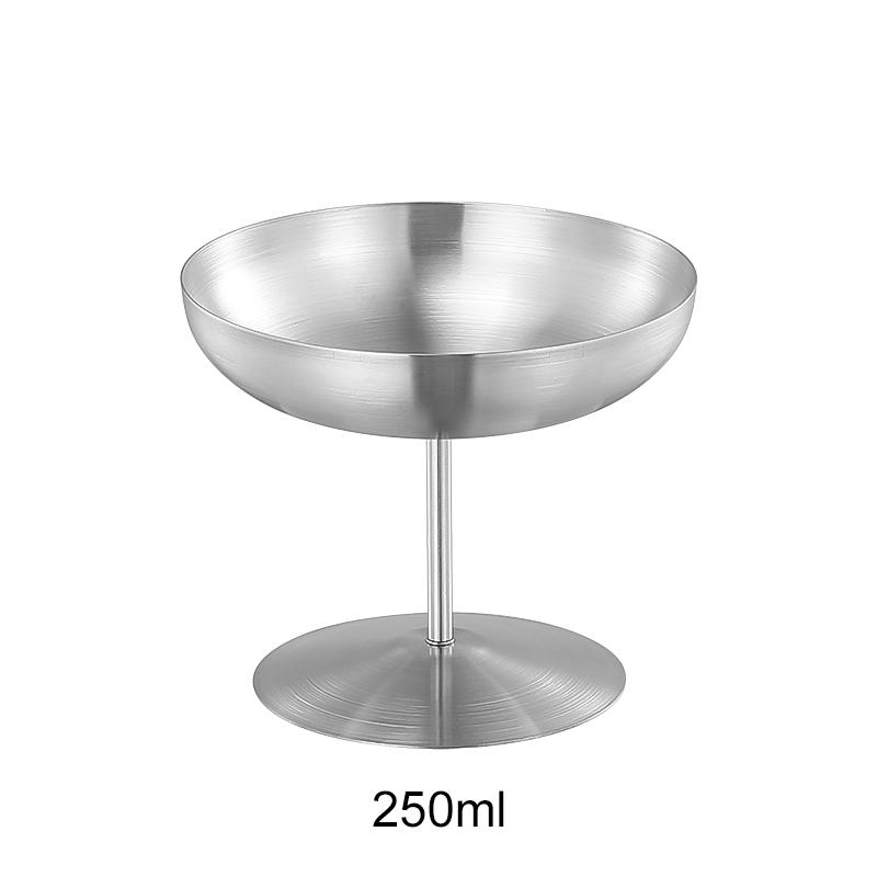 Чашка из нержавеющей стали 304, мороженое, десерт, высокие ножки, бар, винный ресторан, принадлежности