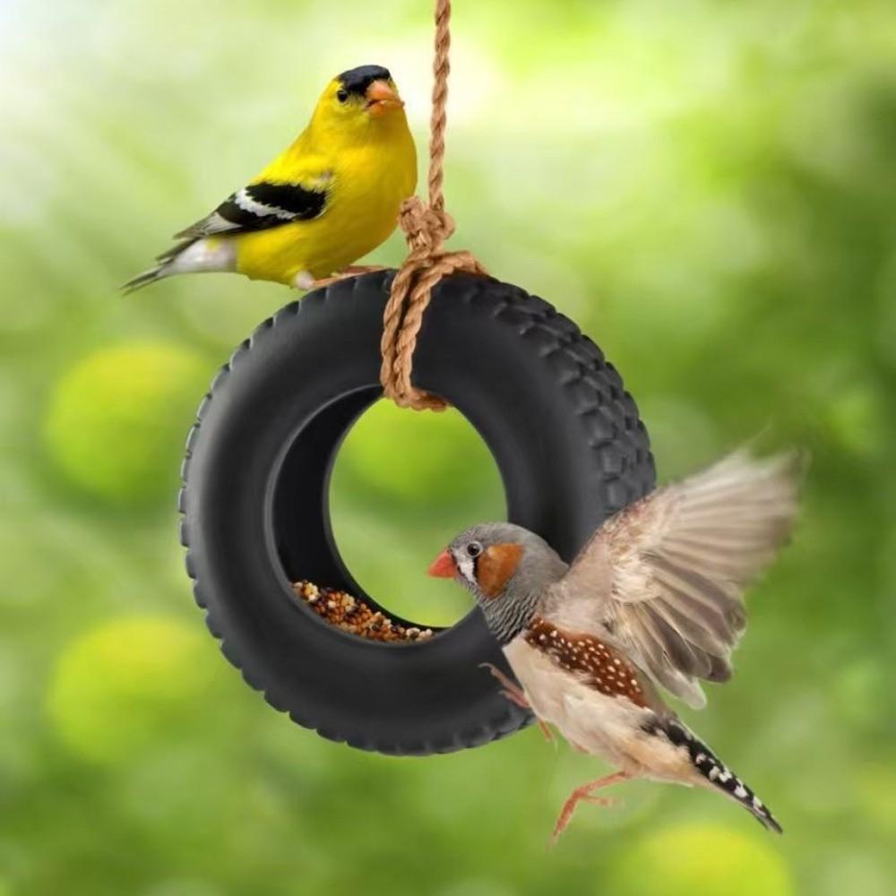 Waterproof Hanging Bird Feeding Bowl Handmade Bird Food Container Feeding Station Outdoor Backyard