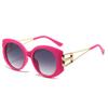 New Retro Large Frame Oval Women Sunglasses Luxury Brand Jelly Color Double Bridge Frame Design Trendy Men Sun Glasses Uv400