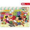 Tenyo Disney Mickey Mouse Child Puzzle Set 40, 60, 80 Pieces Antibacterial Coating Storage Cover for Kids 3 Years and Up