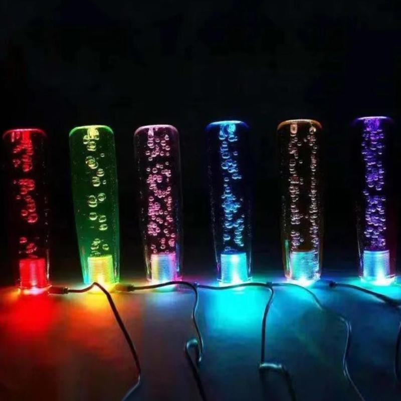 12/24V Led Car Gear Shift Knob Handle Extender Light Rgb Manual Shifter Stick Lever With Usb Charger