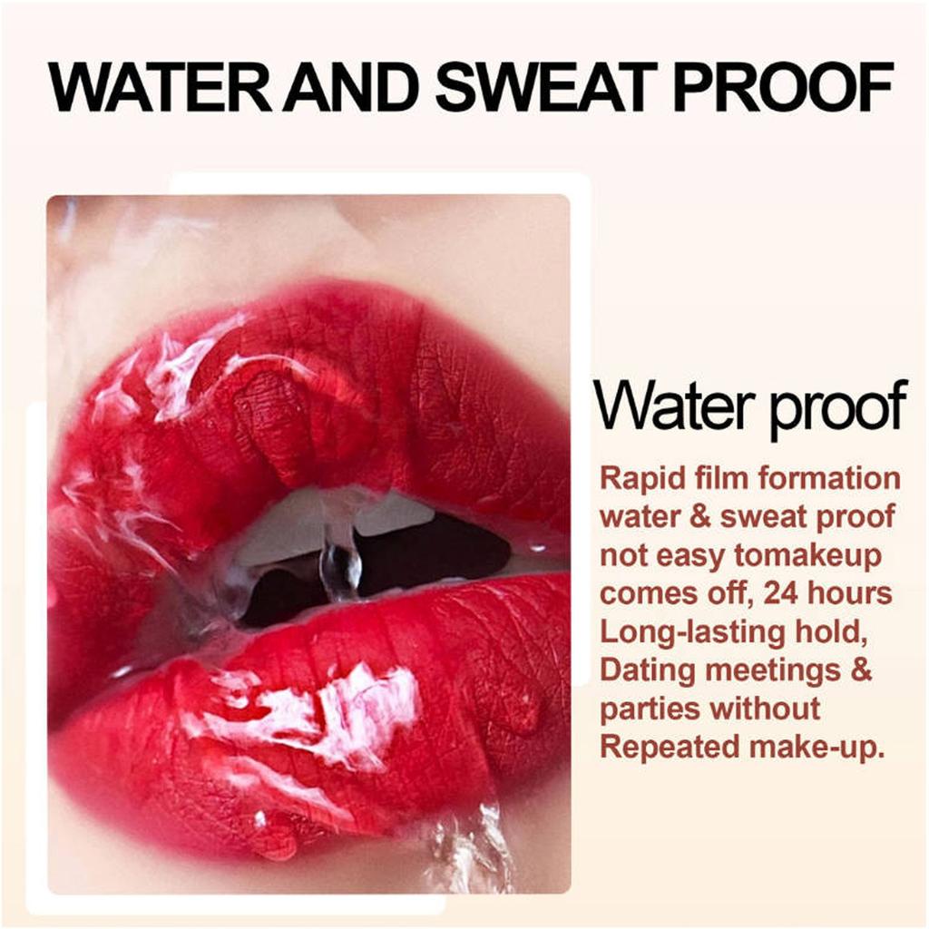 Набор из 3-х антипригарных блесков для губ. Бархатная помада, водостойкий невыцветающий блеск для губ, антипригарный, с чистым цветом.