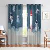 2 шт. Мультфильм Космонавт Астронавт Милые Шторы,Мальчики Девочки Комната Небесная Ракета Планета Шторы для Спальни Гостиной Окна Декор