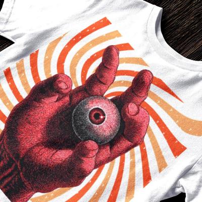 Trippy Eyeball Graphic Men's T-Shirt | Surreal Horror Tee