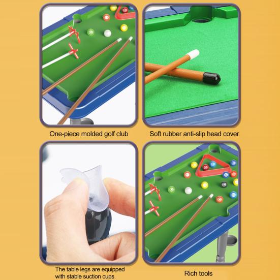 Мини бильярдный стол 6 в 1 Игра для 2-4 игроков Интерактивная игра для родителей и детей Имитация бильярдного стола Игрушка Многоигровой стол Настольная игра Снукер