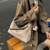 2025 Ретро Матовая Женская Корейская Сумка на Плечо Большой Вместимости - Осенне-Зимняя Мода для Поездок на Работу