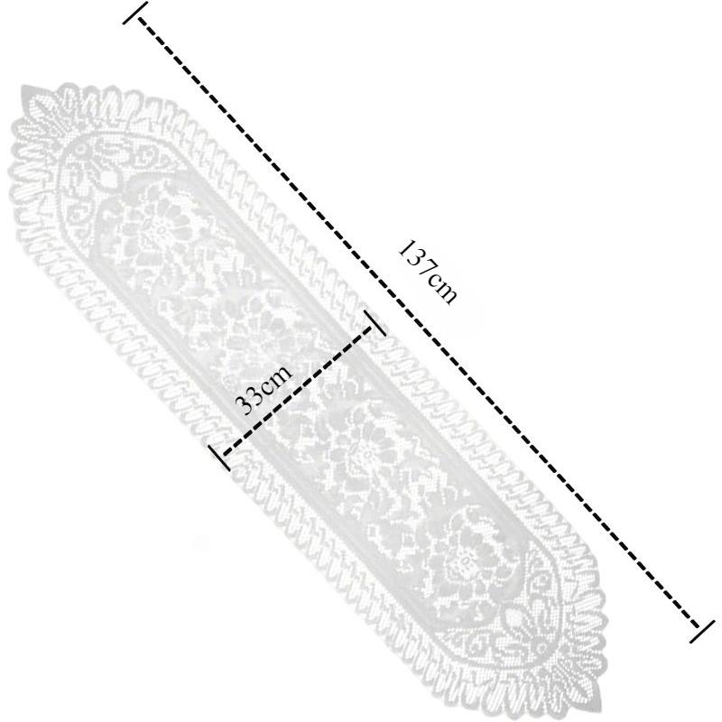 1 шт. Хлопковый Крючком Кружевной Прямоугольный Скатерть-Дорожка Шарф-Скатерть для Комода Салфетки Белый Стиль, 33 X 114 см, 33 X 137 см