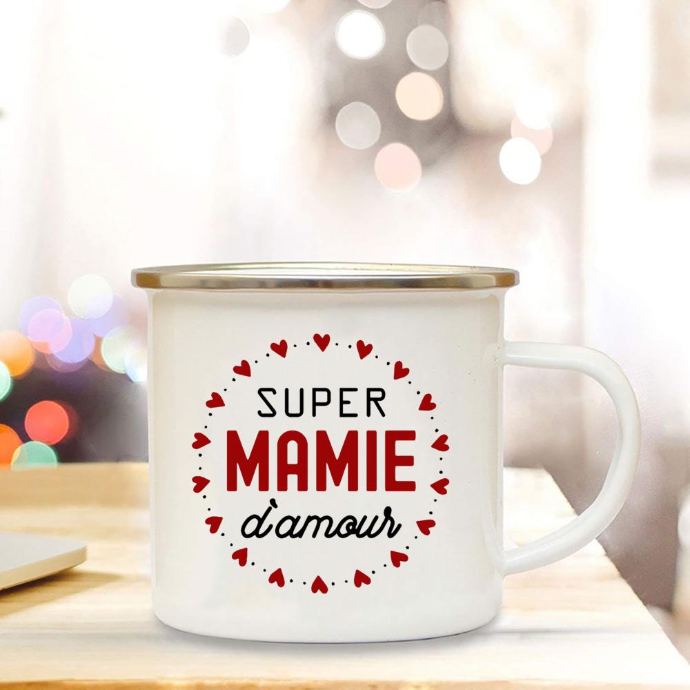 Супер Бабушка Я Люблю Тебя Печатная Эмалированная Кружка Пить Молоко Кофейные Чашки Кружки для Объявления о Беременности Лучшая Идея Подарки для Бабушки