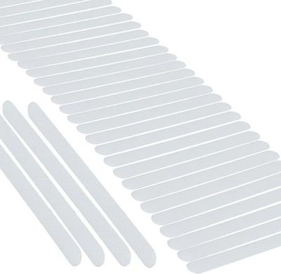 Противоскользящие наклейки - 30 штук - Прозрачные - 7,08 x 0,86 дюйма - PEVA