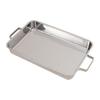 Stainless Steel Fish Baking Tray Sturdy Grill Plate for Meat Cooking Lasagna Silver M
