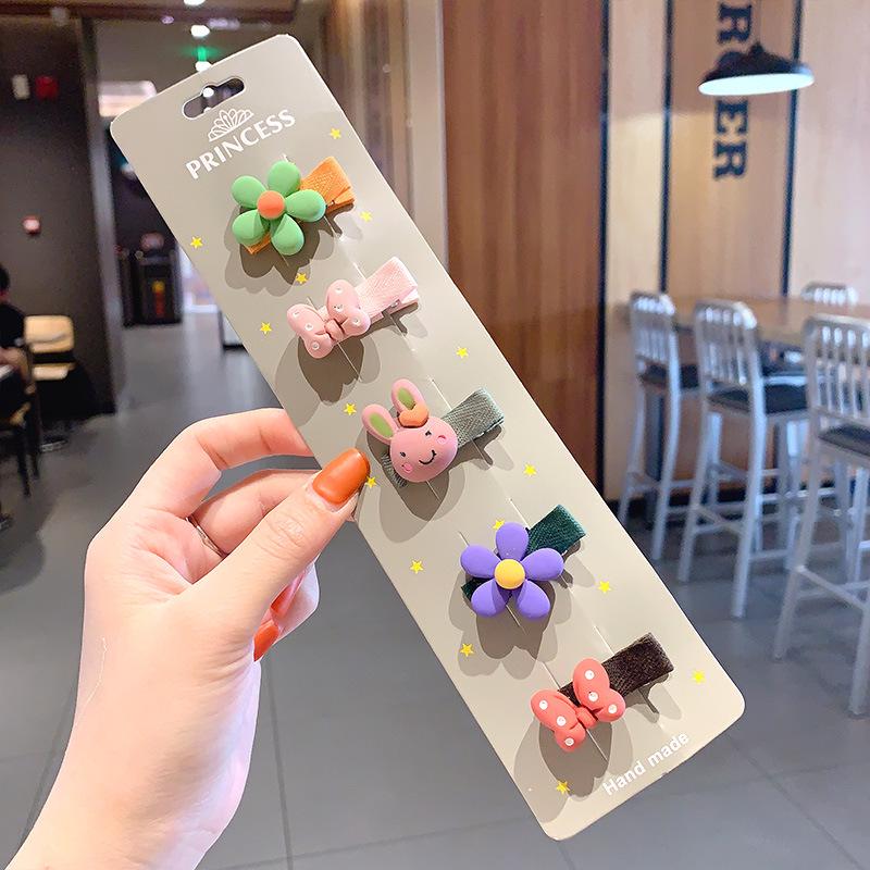 Retro Cute Baby Hair Clips – Gentle Fabric Flower Headwear for Girls