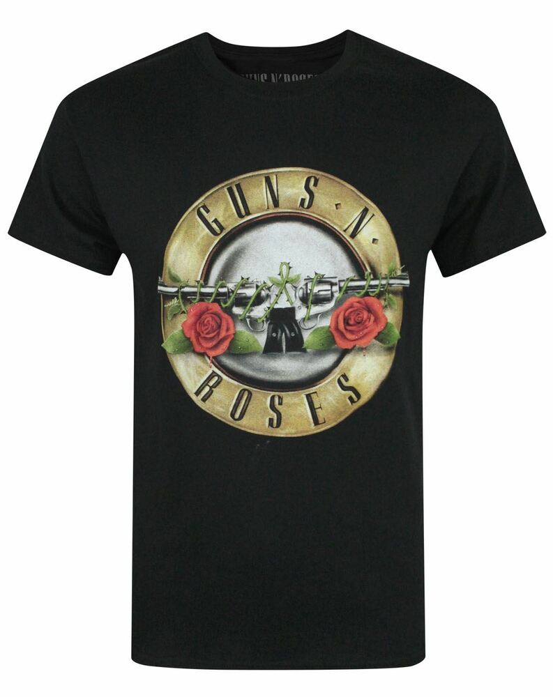 Guns N Roses Барабан Черная Унисекс Футболка - Мужская Летняя Хлопковая Футболка с Принтом