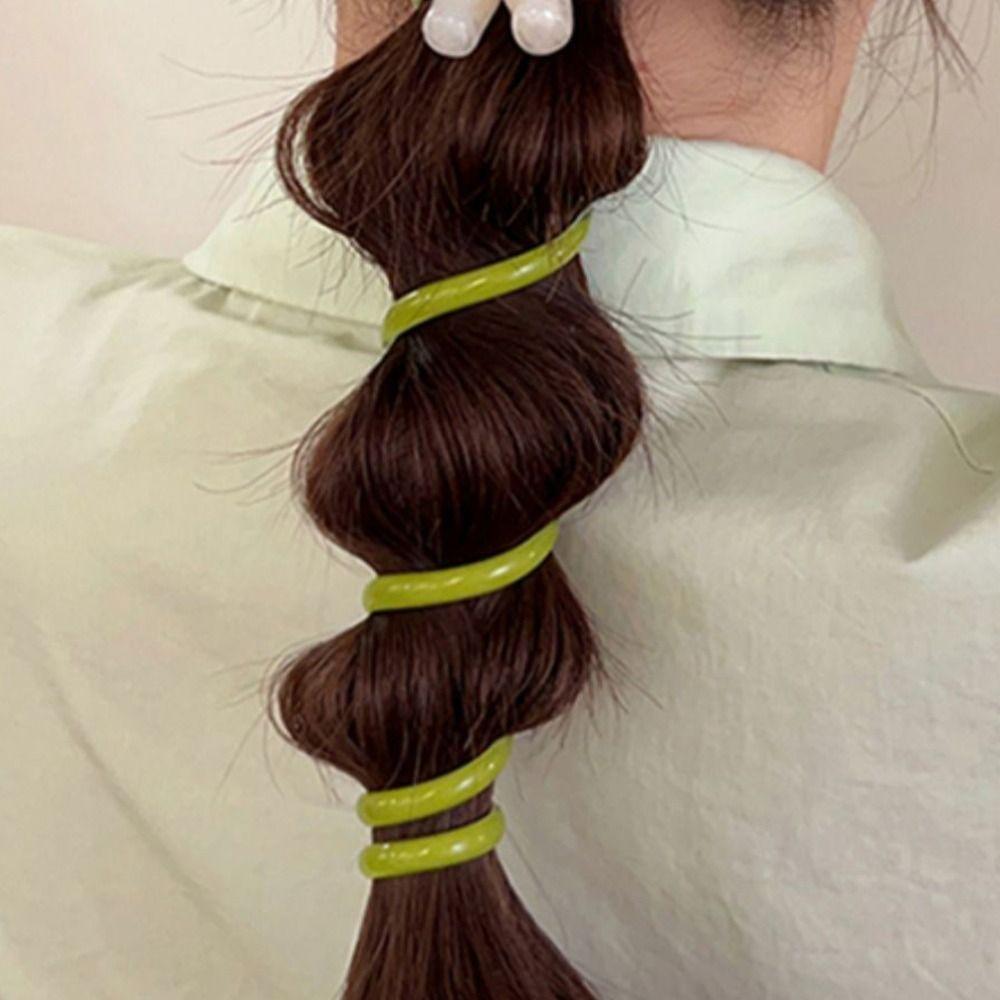 Little Bear Hair Ring Cute Telephone Cord Hair Ring High Quality Hair Rope  For Girl