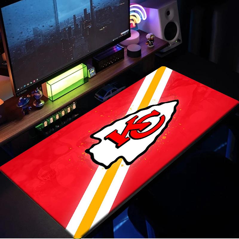 Kansas City Chiefs Logo mouse pad, rubber base, esports desk mat, mouse pad for gamers and office use, gaming desk , easy to clean mat