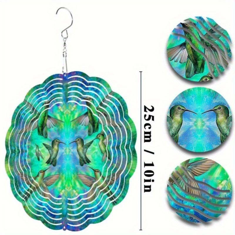 10-дюймовый подвесной ветряной спиннер с крючком на 360 градусов для декора балкона и сада, весенне-летнее уличное украшение, металлические колокольчики для дома