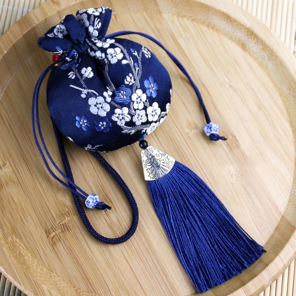 Сумка для хранения ювелирных изделий в стиле «Драконьи лодки» с ретро-узором и подвеской в китайском стиле