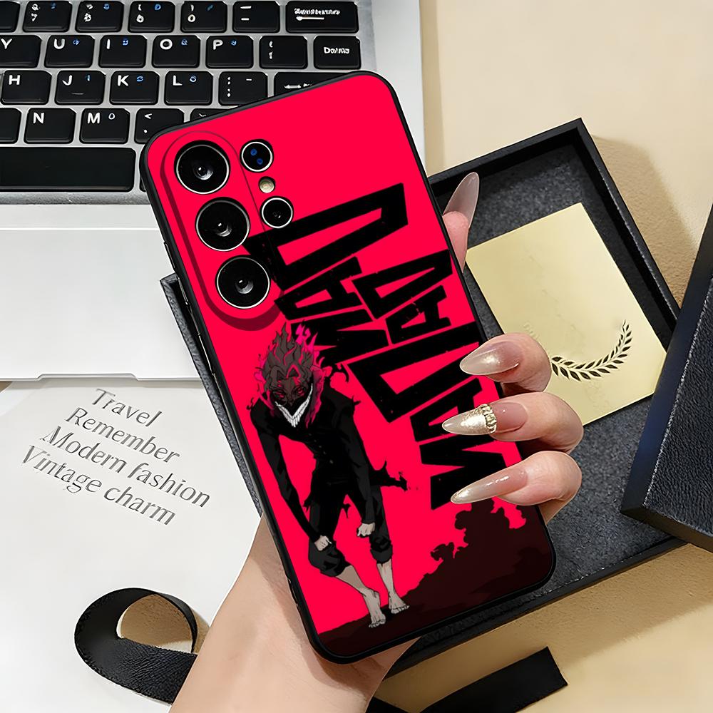 Чехол для телефона ANIME D-Dandadans для Samsung S26 S25 S24 FE S23 S22 S21 Plus S20 Ultra Note20Ultra Черный Мягкий