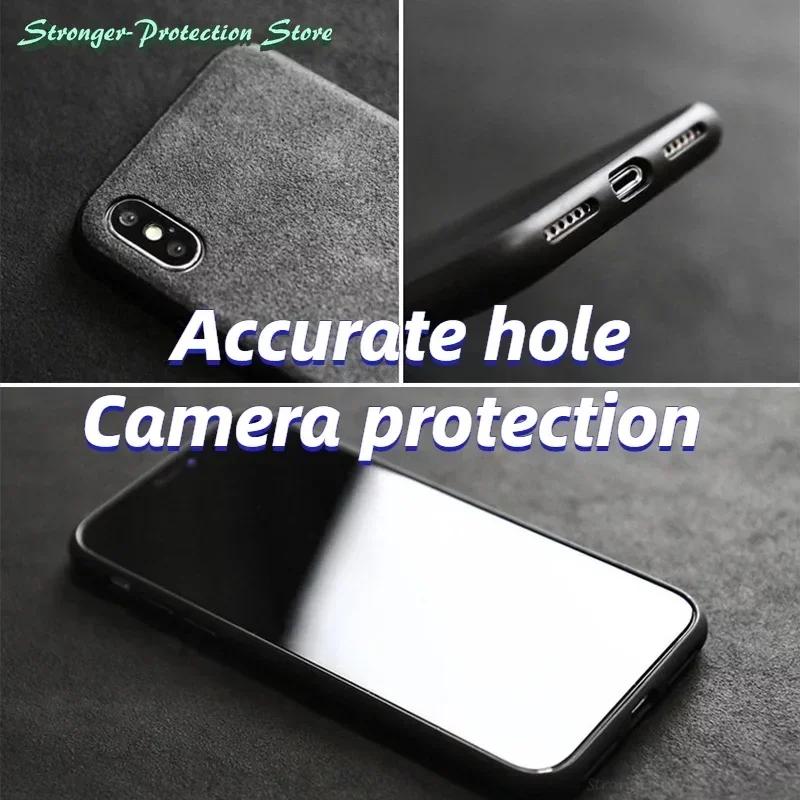 Итальянский кожаный чехол из Алькантары для IPhone 17 Pro Max 16 15 14 13 12 11 Xs Max Роскошный деловой чехол для телефона Чехол для IPhone 16 Pro Max