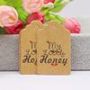 100pcs+100string 3x5cm White/kraft Paper. Thank You for Handcrafting the Label Hang Tag