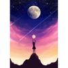 Полный круглый мультфильм Луна Алмазная вышивка Мозаика Вышивка 5d Diy Алмазная картина Домашний Декор Взрыв Новый