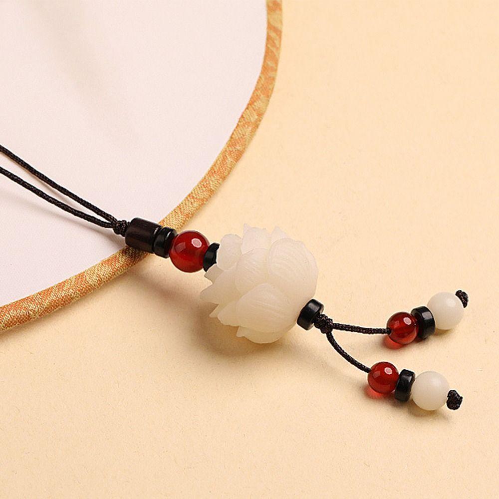 Car Accessories Unisex Key Chain Bodhi Key Chain Lotus Flower Pendant Mobile Phone Ring Key Ring