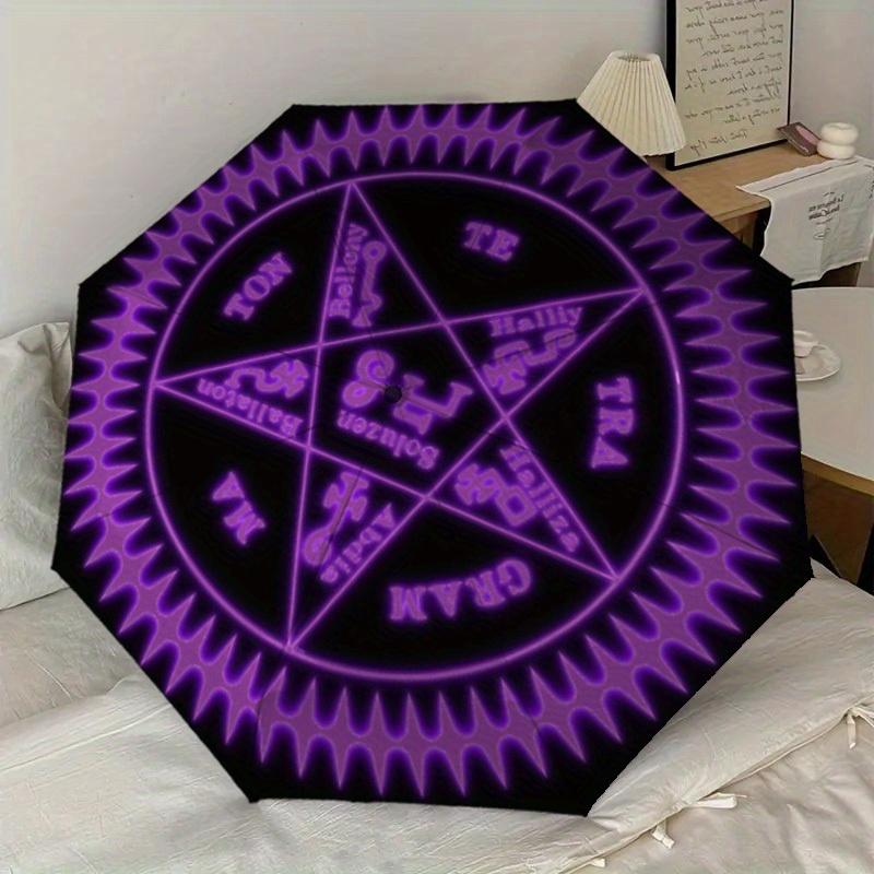 1pc Pentagram, Symbol Print Umbrella , Multi-functional Umbrellafor Men & Women, Valentine's Day Anniversary Gift0818039