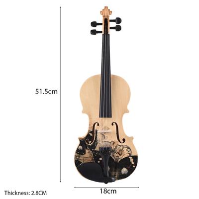4 4 Акустическая скрипка Липовая верхняя дека Боковые и задняя деки Кленовый завиток с чехлом Смычок Канифоль для детей Студентов Начинающих