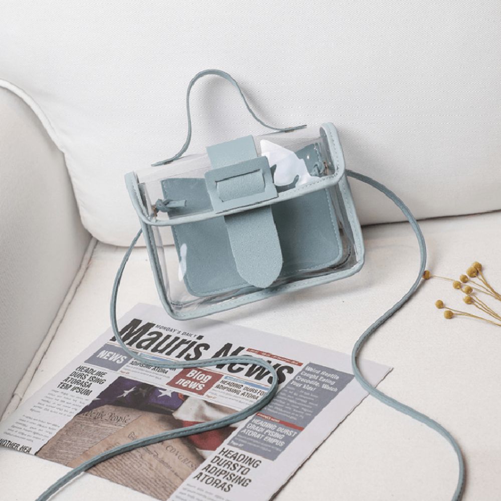 Jelly Bag Transparent Ins Style Women Handbag Crossbody Bag Shoulder Messenger Small Square Bag