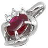 NON BRAND - Ruby 0.75ct DiamondPendant Top Pt900/Ruby Array