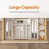 Organizador de cajón extensible para cocina, bandeja divisora ajustable para cubiertos y cosméticos