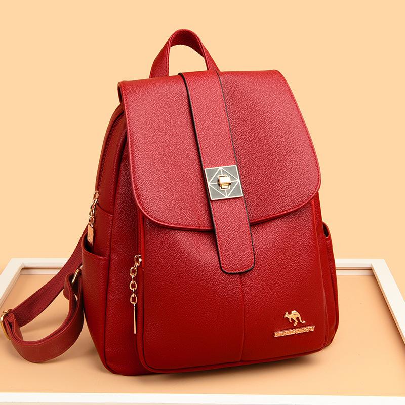 Женская мягкая кожаная сумка, рюкзак для мамы, противоугонный дорожный рюкзак