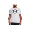 Under Armour Camo Logo Printed Vintage American Training Short Sleeve T-Shirt Men Tops White 1374027-100