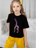 Top Clothes for Children Kids T-shirts Artistic Gymnastics Silhouette Clothing for Girls Clothes Child Girl Hello Kitty T-shirt