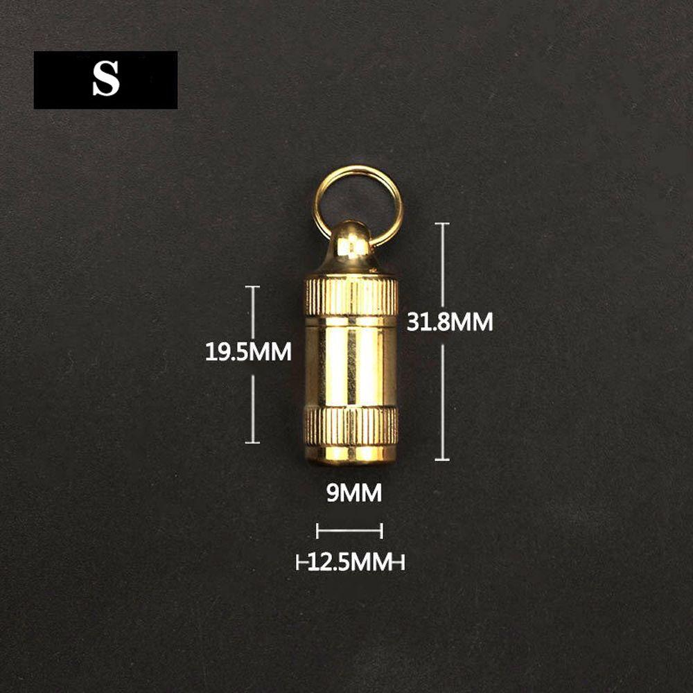 Outdoor Accessory Tablet Container Brass Keychain Holder Pill Bottle Pill Case Pill Storage Box