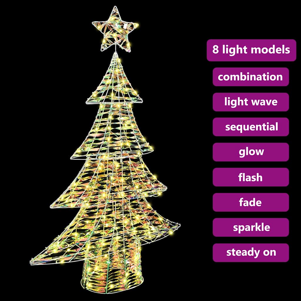 Christmas Tree with 120 Warm White LEDs 120.5 cm PET