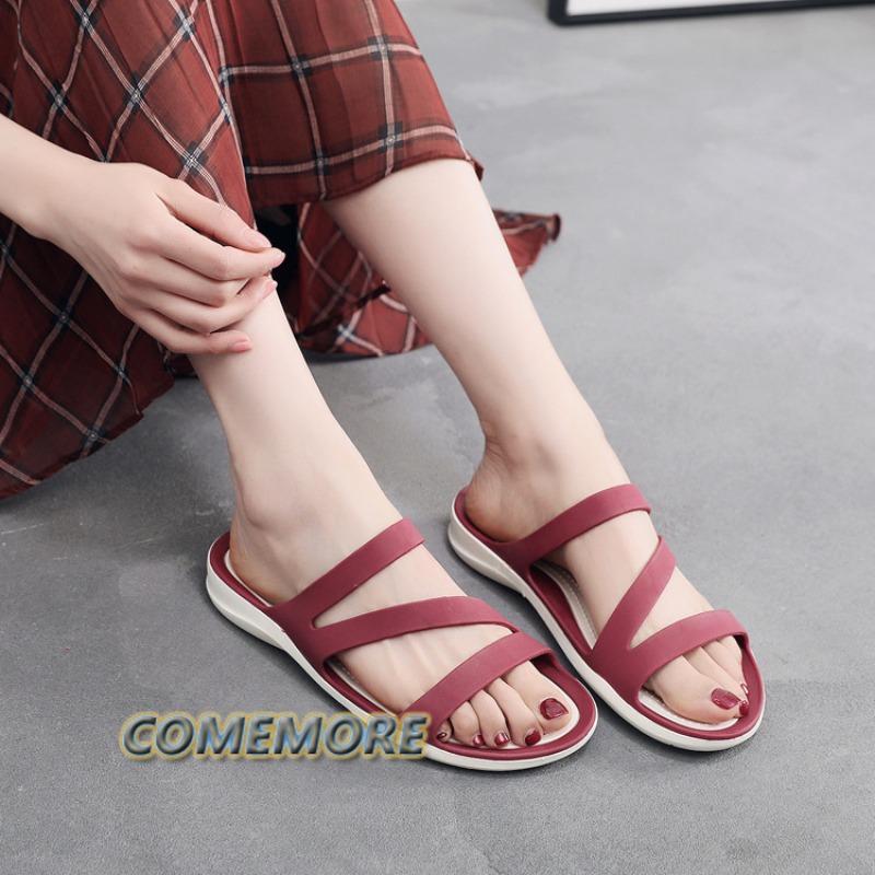 2024 Summer Non-slip Open Toe Comfortable Fashion Thick Sole Elegant Style Women's Beach Slippers Comfortable Flip Flops Outdoor
