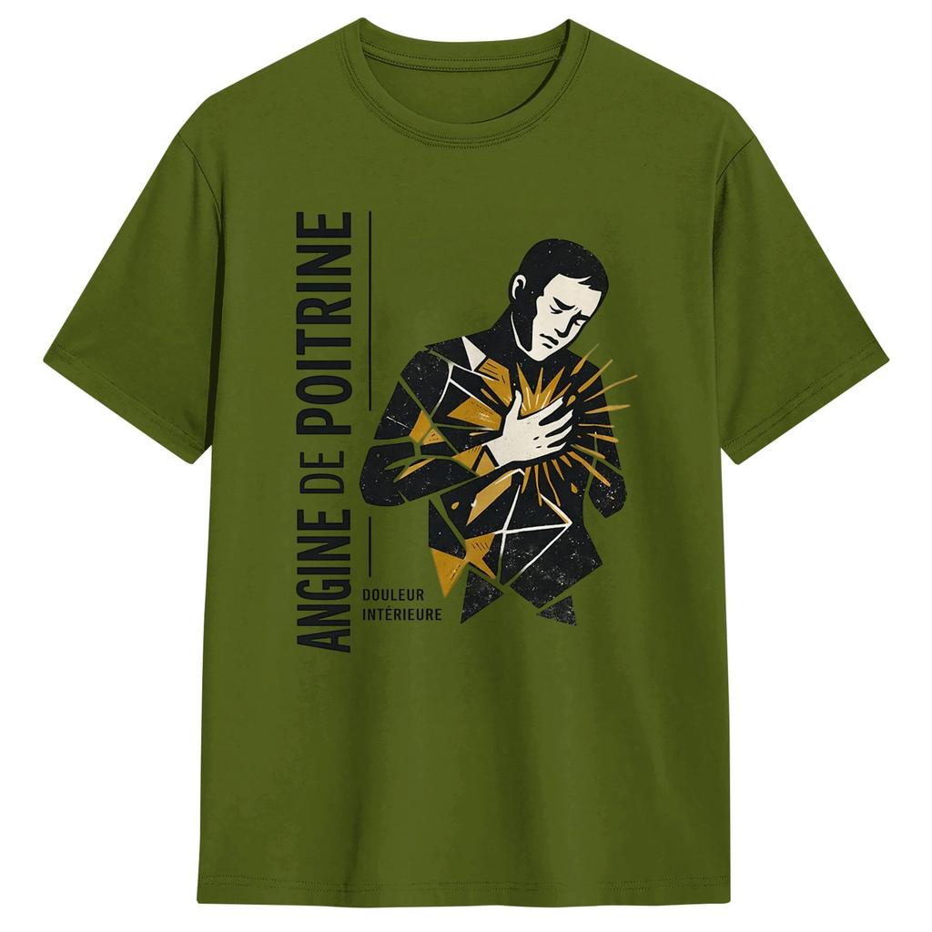 Unisex TShirt Angine De Poitrine Music T Shirts Hip Hop Summer Tee Shirt Classic Pure Cotton Clothes Plus Size 5XL