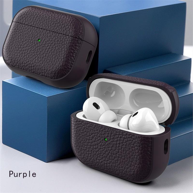 2025 Новинка для чехла AirPods 4 Apple второе поколение с кожаным узором Аксессуары для Bluetooth-наушников Чехол для AirPods pro2