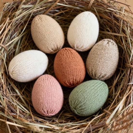 Декоративные пасхальные яйца Ручной работы Пастельные вязаные пасхальные яйца 2,36 дюйма Многоразовые весенние украшения для DIY корзин Украшения Настольное украшение