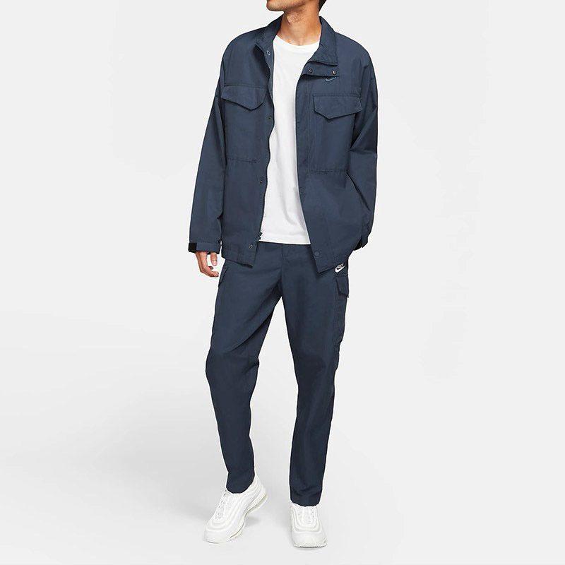 Nike Мужские вязаные спортивные штаны темно-синие DD5208-410
